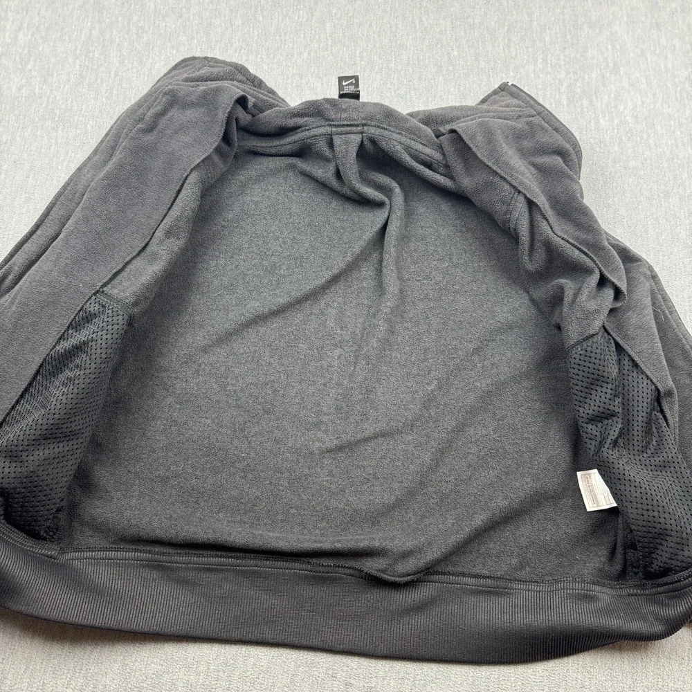 Vintage Nike Golf Vest Mens Large Gray Full Zip Fleece Pockets Jacket Sleeveless